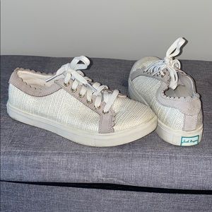 Gold metallic jack rogers sneakers